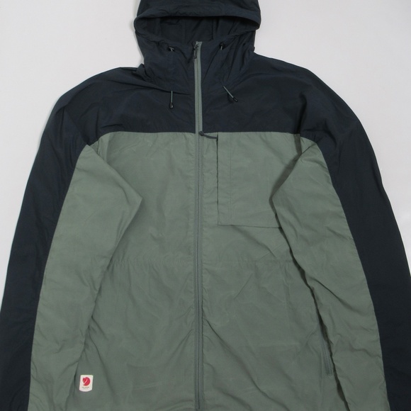 Fjallraven Men's High Coast Wind Jacket 82606 Patina Green-Navy Size XL - Picture 1 of 12
